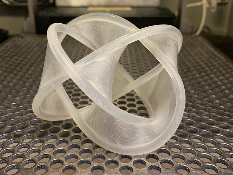 3D printed part in 3D printing machine